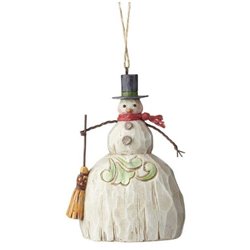 Snowman with Broom Ornament - 4058775