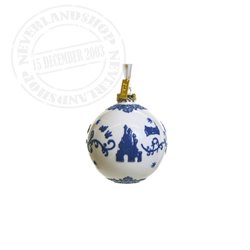 White/DBlue Ceramic Ornament - Snow White