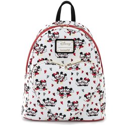 Loungefly Mini Backpack Heart AOP - Mickey & Minnie - WDBK1449